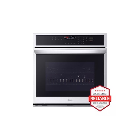 Lg 4.7 cu. ft. Smart Stainless Steel Wall Oven with Convection, Air Fry, ThinQ, and EasyClean WSEP4723F